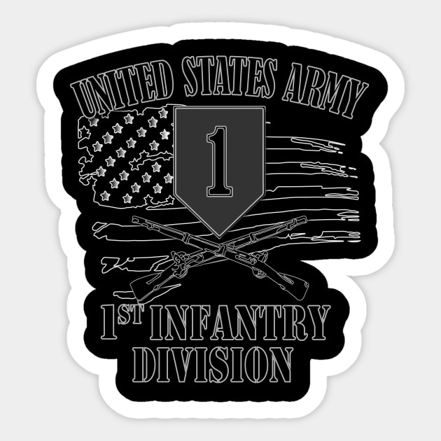 1st Infantry Division Sticker by Relaxed Lifestyle Products